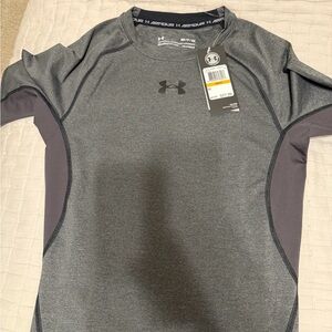 Mens Small Under Armour Gray Compression Shirt